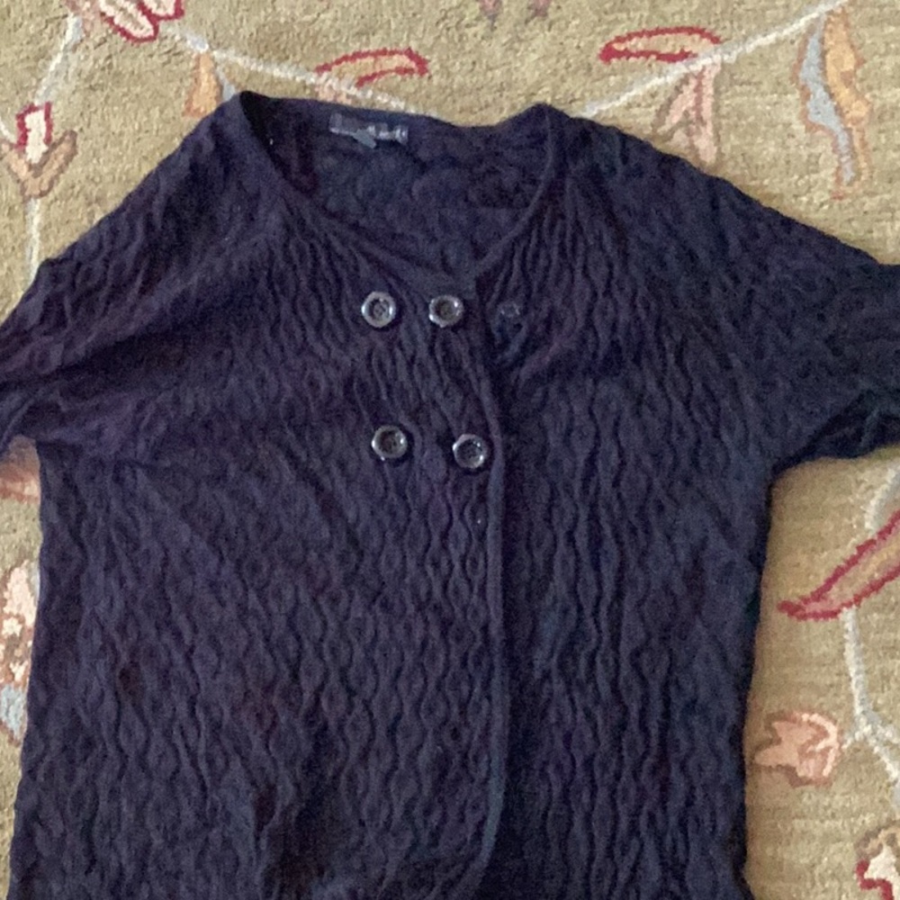 Willi Smith Black Lt Weight Top Sz M/LG Cardigan over Camisole